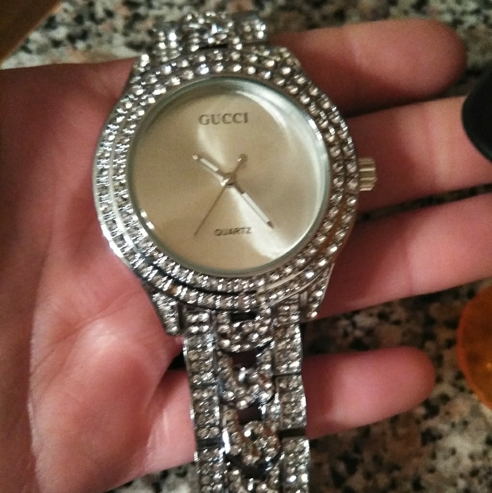 Super Beautiful Silver Swiss Made GG Watch